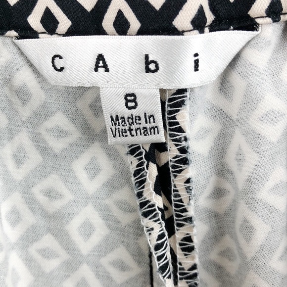 CAbi #877 Geometric Cropped Ankle Dress Pants Sz 8 - Picture 9 of 12